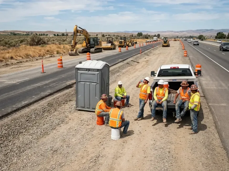 highway-road-construction-crew-007 — frequently asked questions, Porta Potty and Restroom Rentals in Priest River, ID